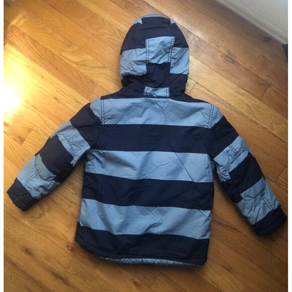 Mini boden 4/5 jacket coat blue striped - Picture 4 of 10